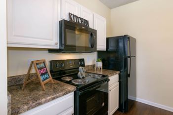 Black kitchen appliances